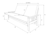 Monterey Queen Size Futon Frame in Espresso