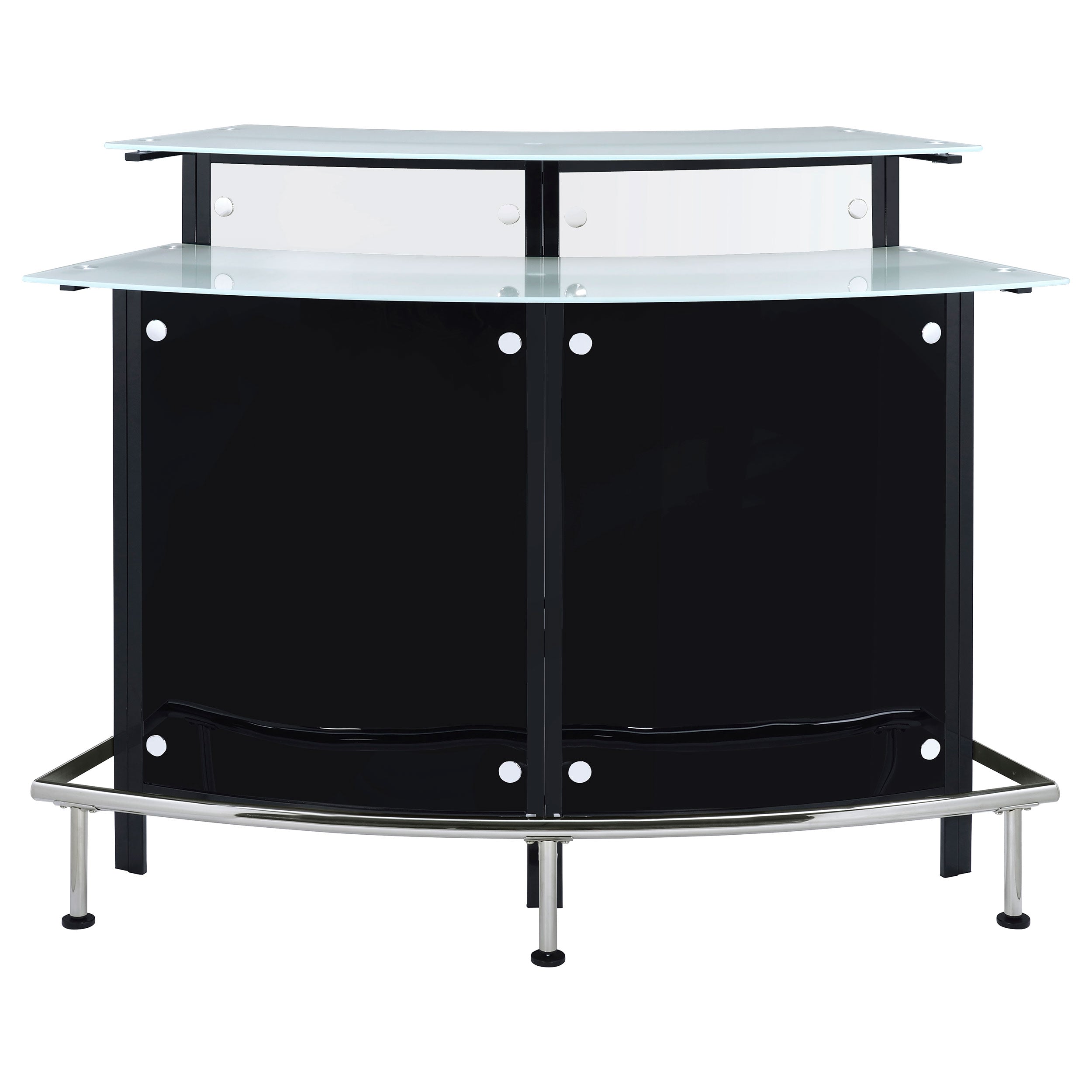 Keystone Glass Top Bar Unit Black