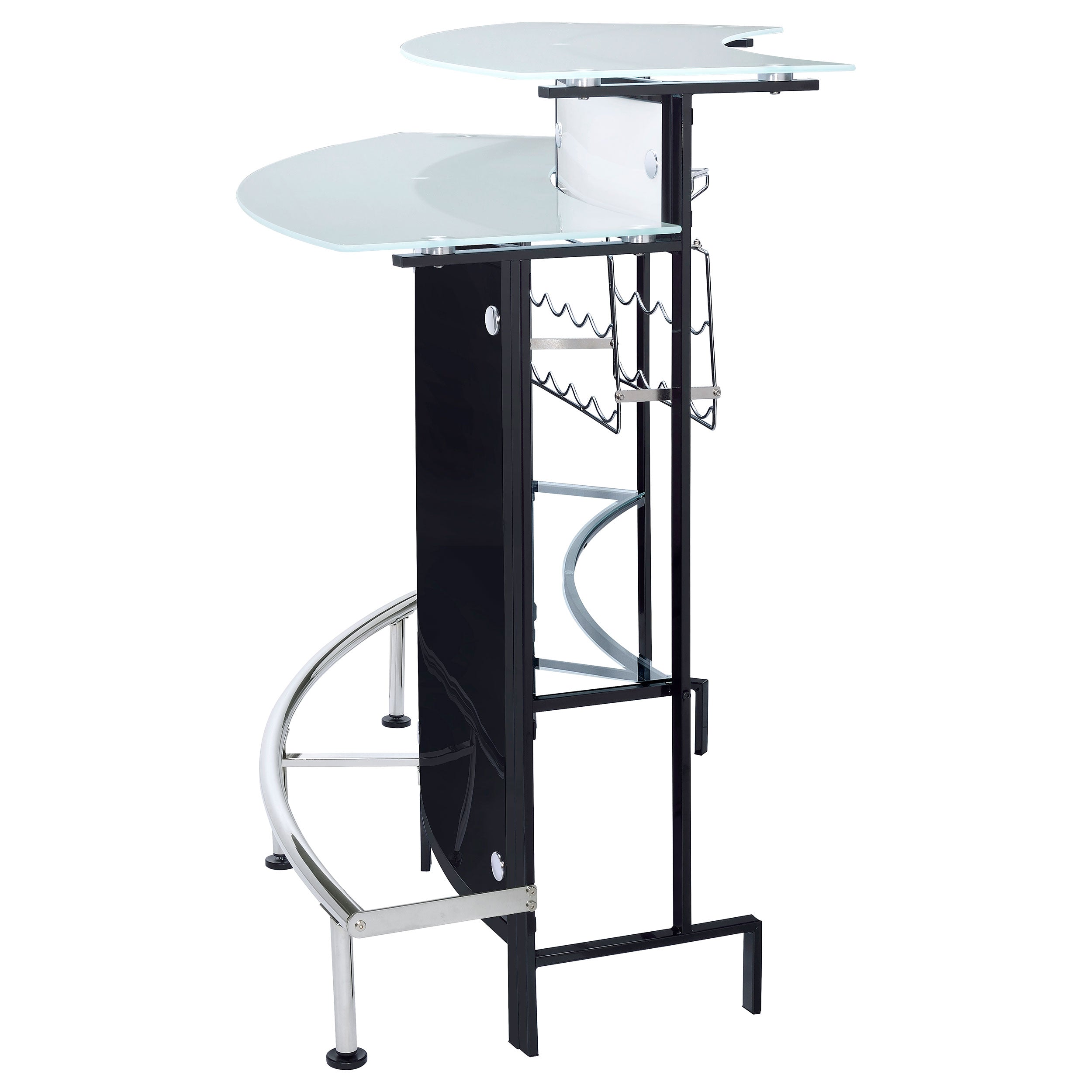 Keystone Glass Top Bar Unit Black