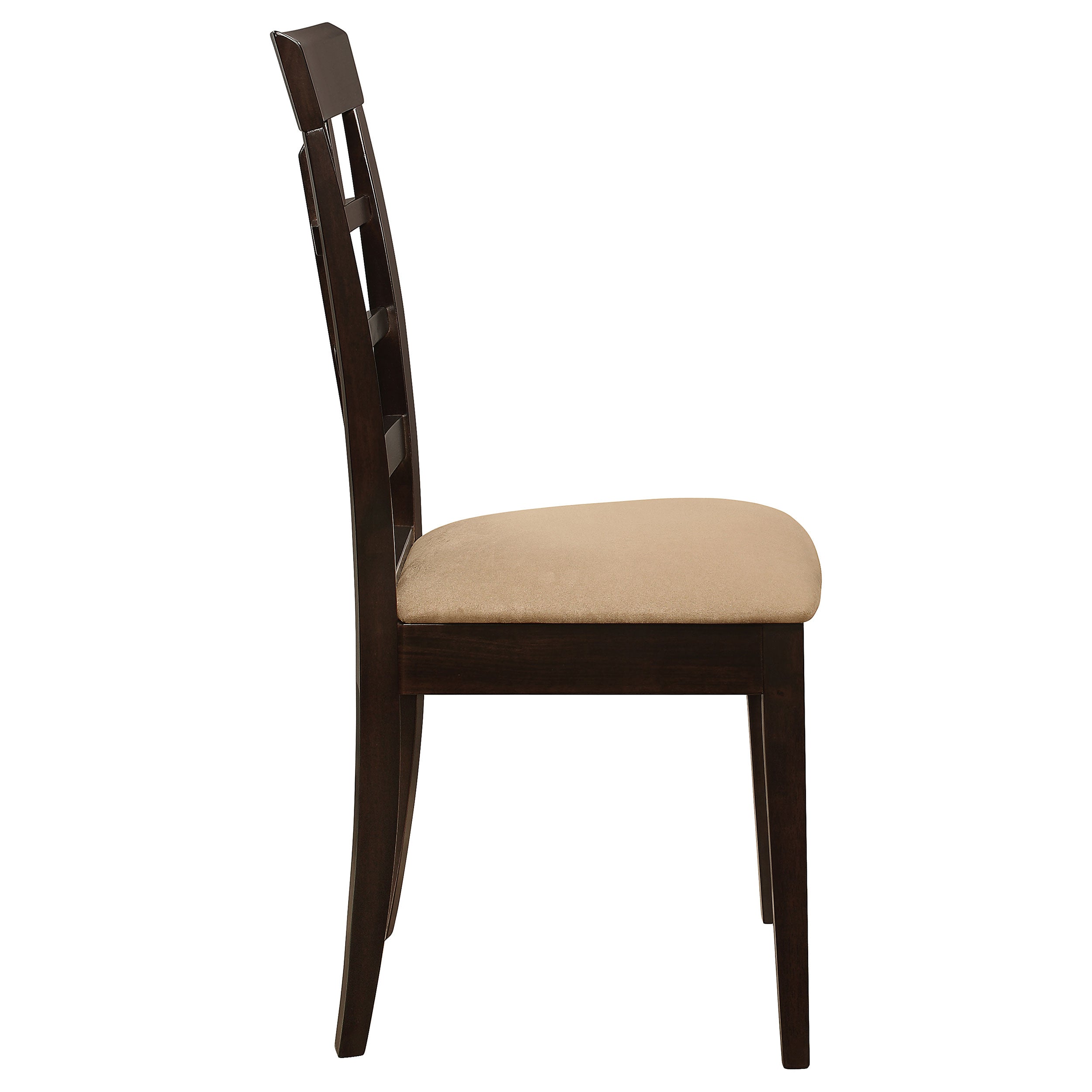 Gabriel Lattice Back Side Chairs Cappuccino and Tan (Set of 2)