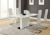 Anges  Dining Set White High Gloss and White