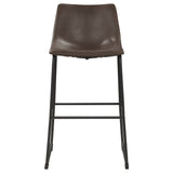 Michelle Armless Bar Stools Two-tone Brown and Black (Set of 2)