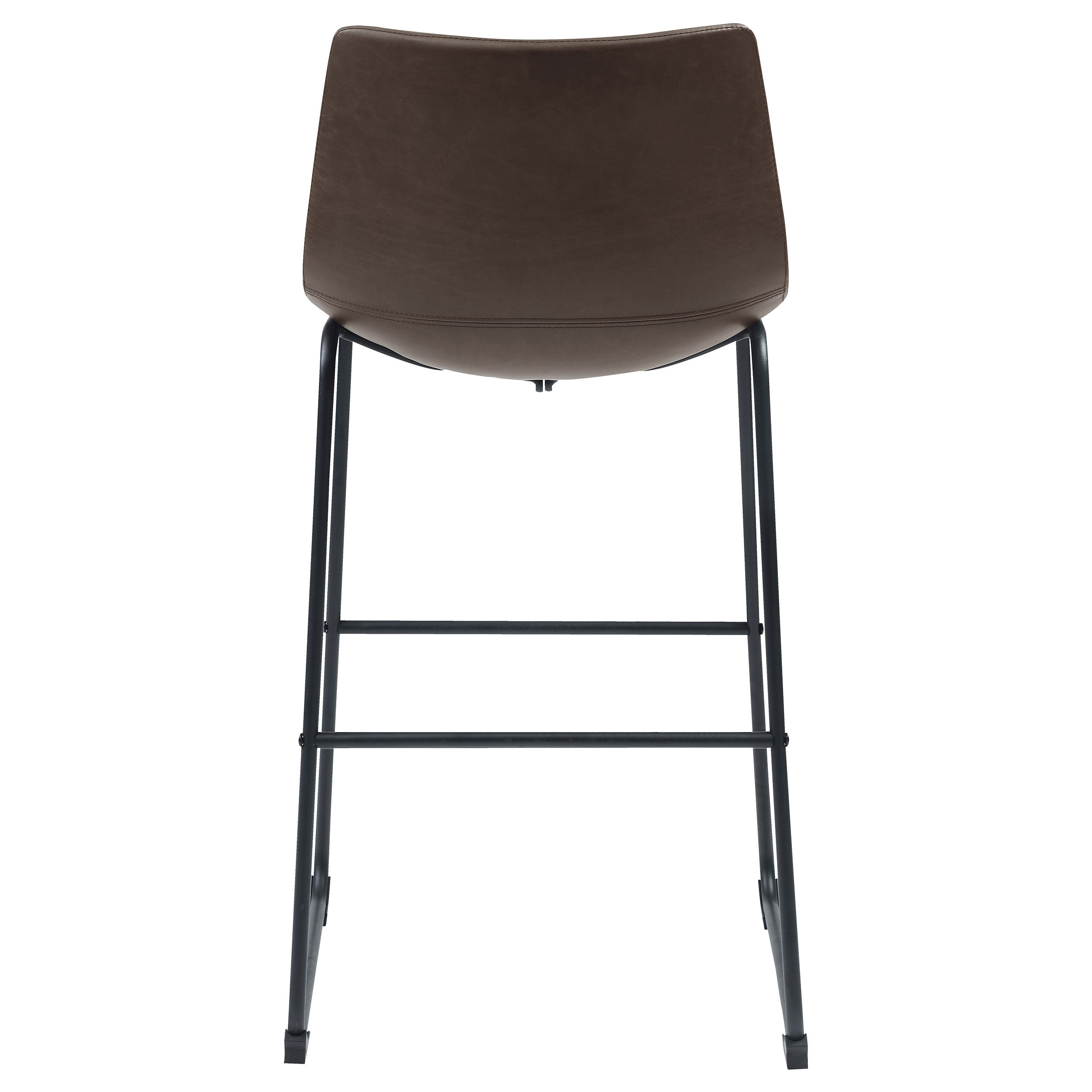 Michelle Armless Bar Stools Two-tone Brown and Black (Set of 2)