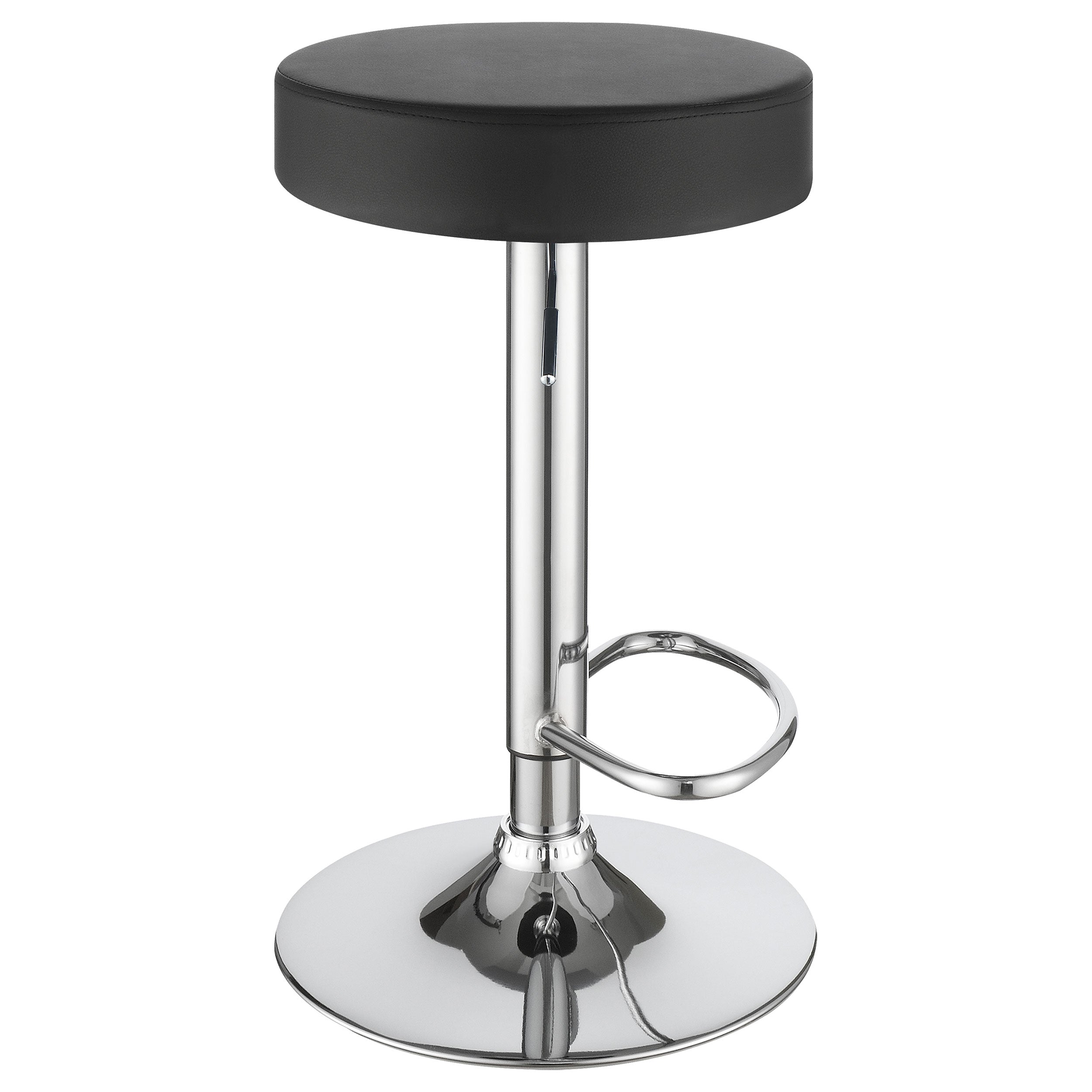 Ramses Adjustable Backless Bar Stool Chrome and White