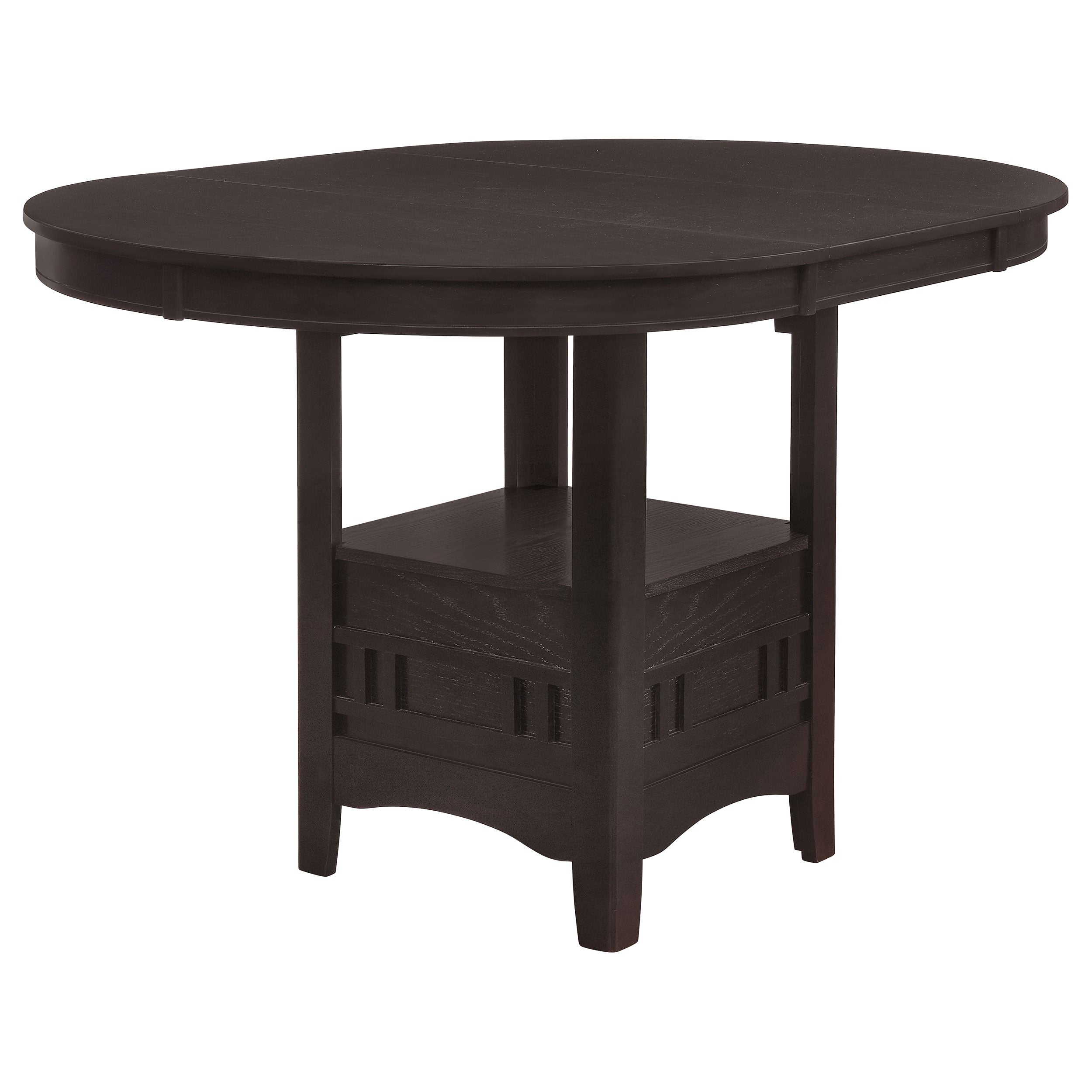 Lavon Oval 60-inch Extension Counter Dining Table Chestnut