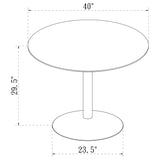 Lowry Round Dining Table White