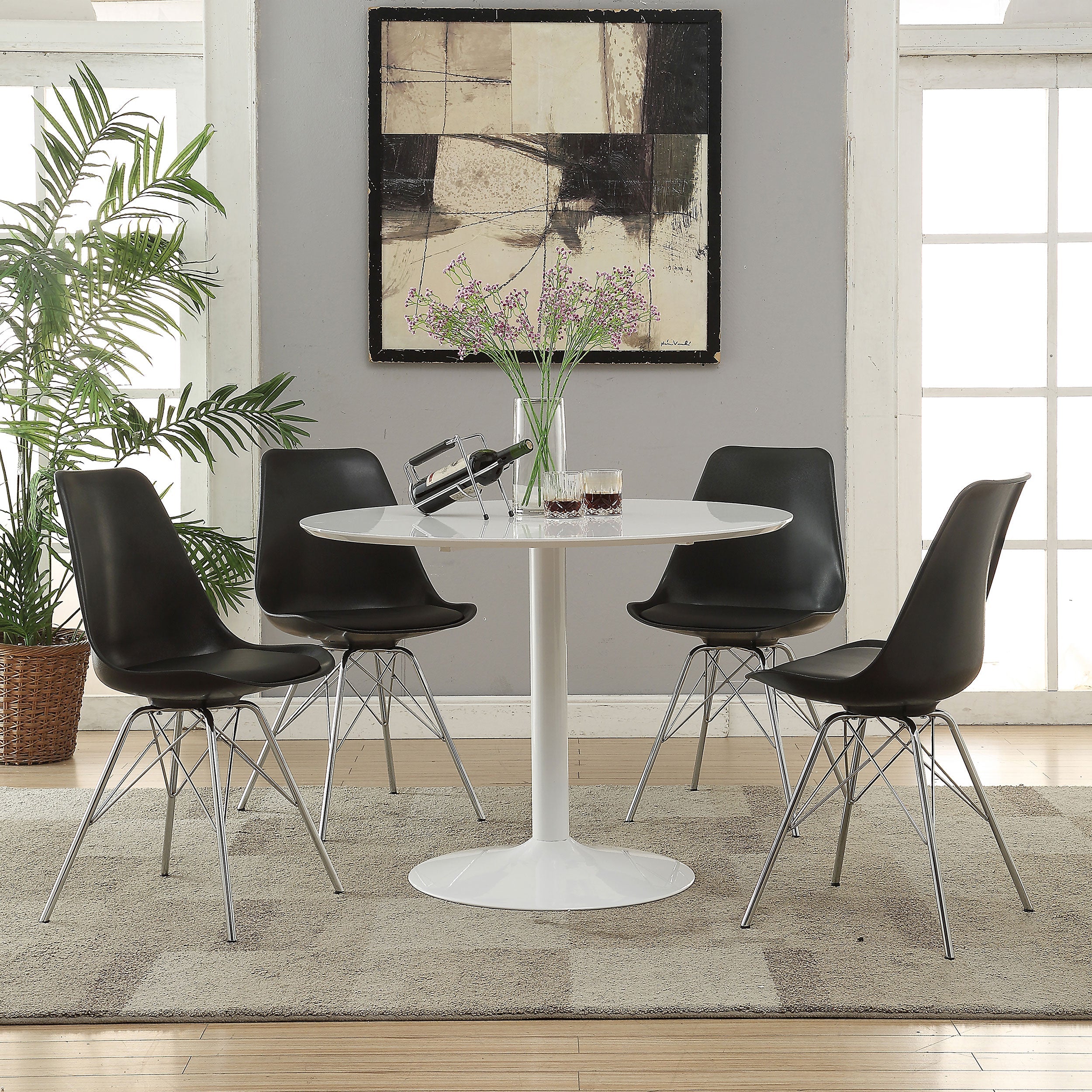 Lowry Round Dining Table White