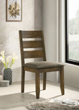 Alston Ladder Back Dining Side Chairs Knotty Nutmeg and Brown (Set of 2)