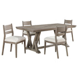 Cornelia  Rectangular Dining Table Set Coastal Grey