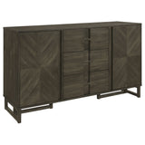 Kelly 3-drawer Storage Dining Sideboard Server Dark Grey