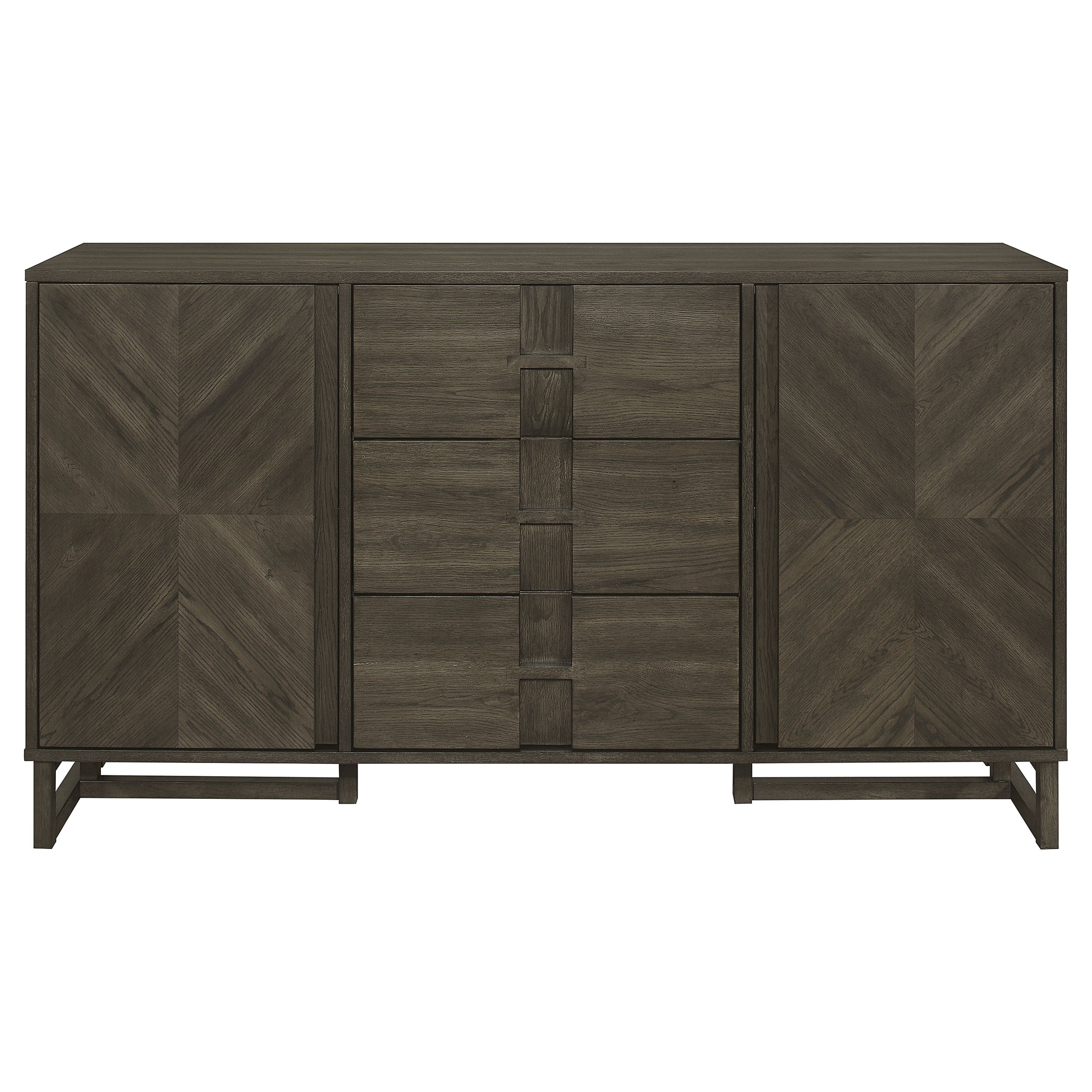 Kelly 3-drawer Storage Dining Sideboard Server Dark Grey