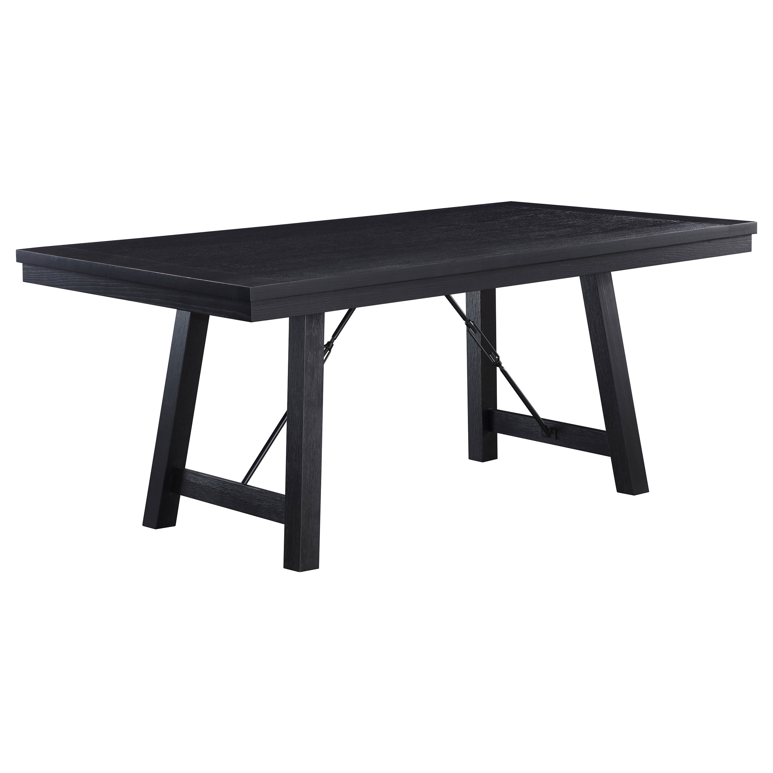 Newport  Rectangular Trestle Table Dining Set Black