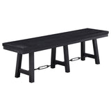 Newport Trestle Dining Bench Black