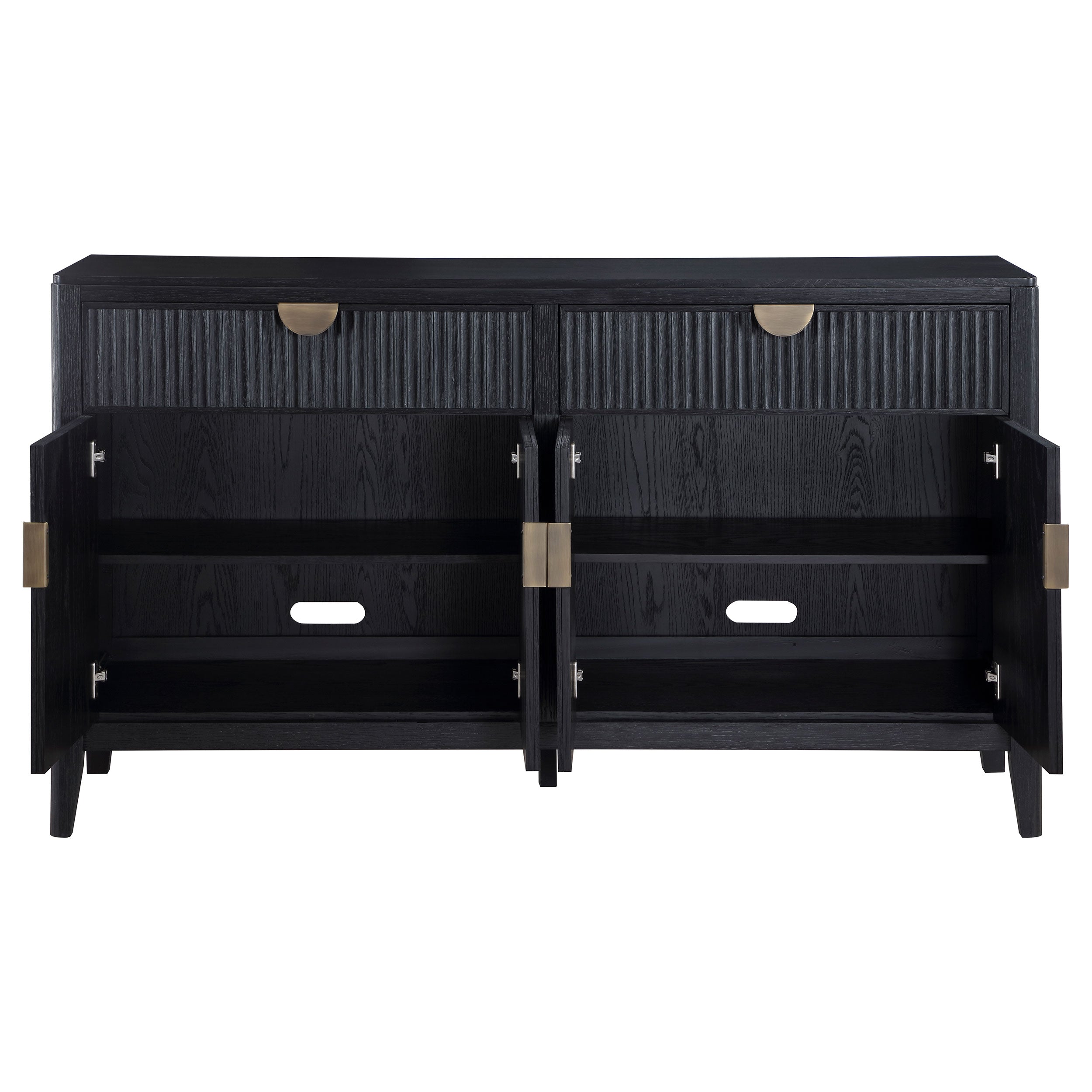 Brookmead 2-drawer Sideboard Buffet with Storage Cabinet Black