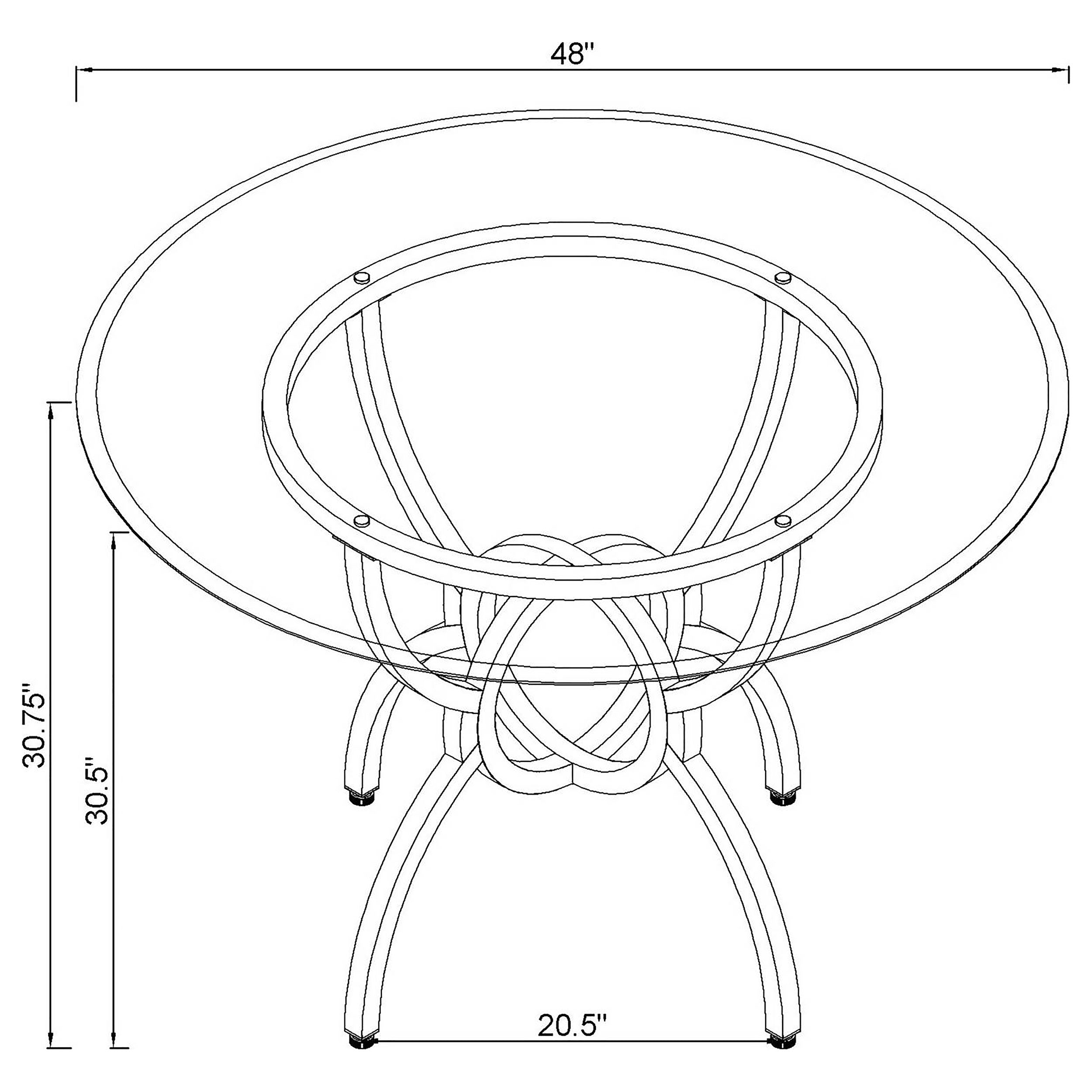 Aviano Round  Dining Set Gunmetal and Brown