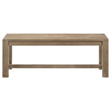 Scottsdale Wood Trestle Base Dining Bench Washed Brown