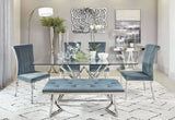 Beaufort  Dining Set Dark Grey and Chrome