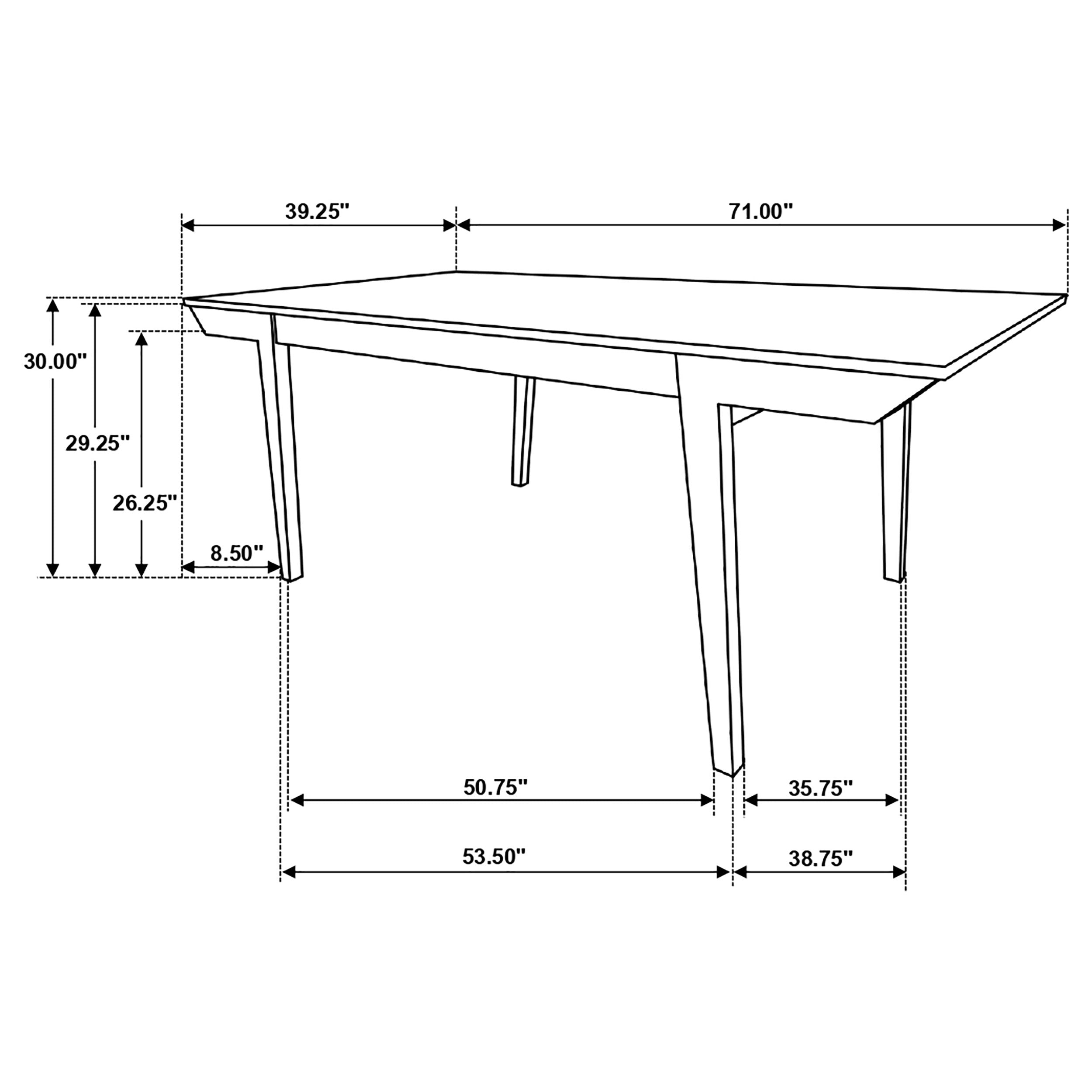 Nogales  Rectangle Dining Set Acacia and Coastal Grey