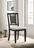 Appleton Ladder Back Dining Side Chair Black Washed and Light Grey (Set of 2)