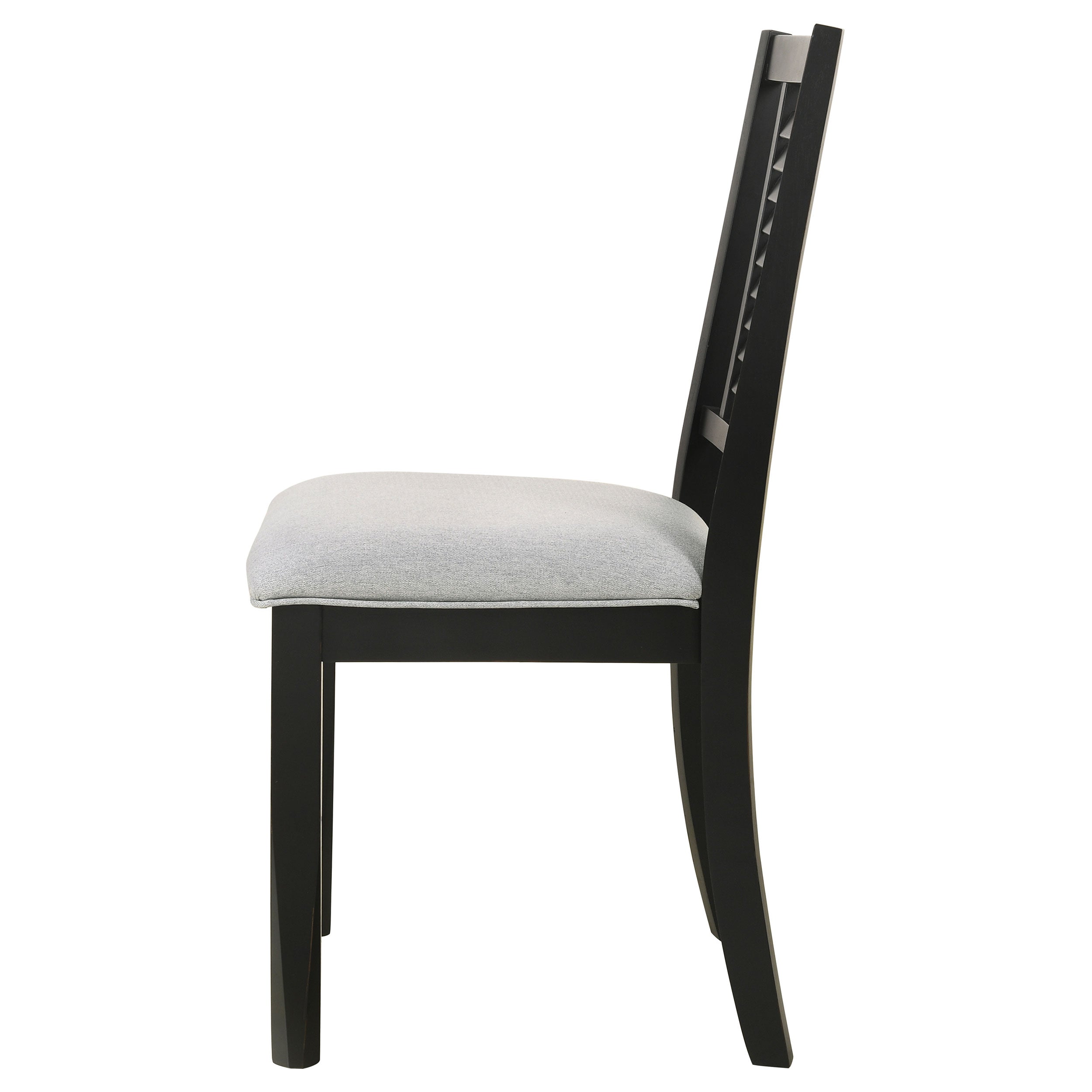 Appleton Ladder Back Dining Side Chair Black Washed and Light Grey (Set of 2)