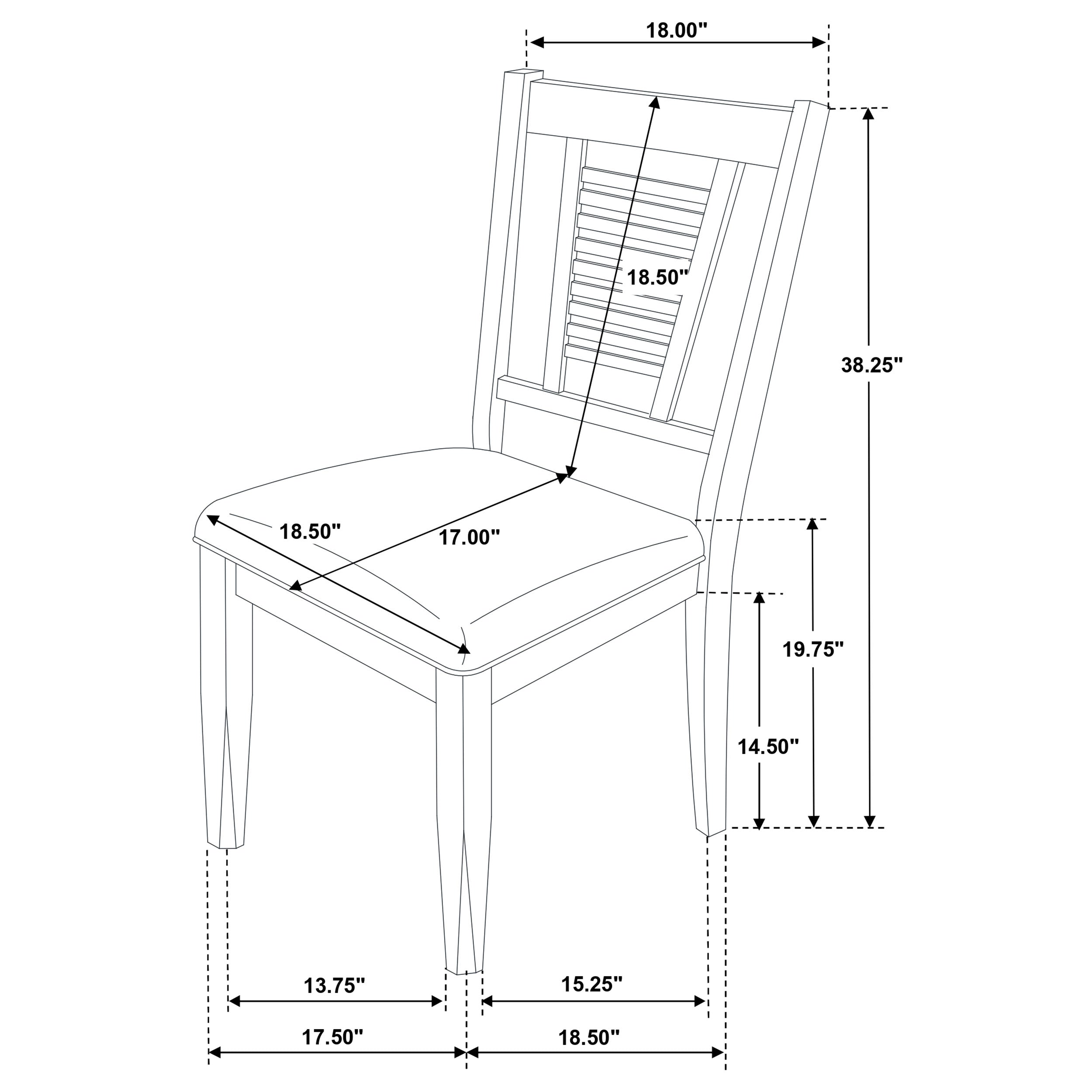 Appleton Ladder Back Dining Side Chair Black Washed and Light Grey (Set of 2)