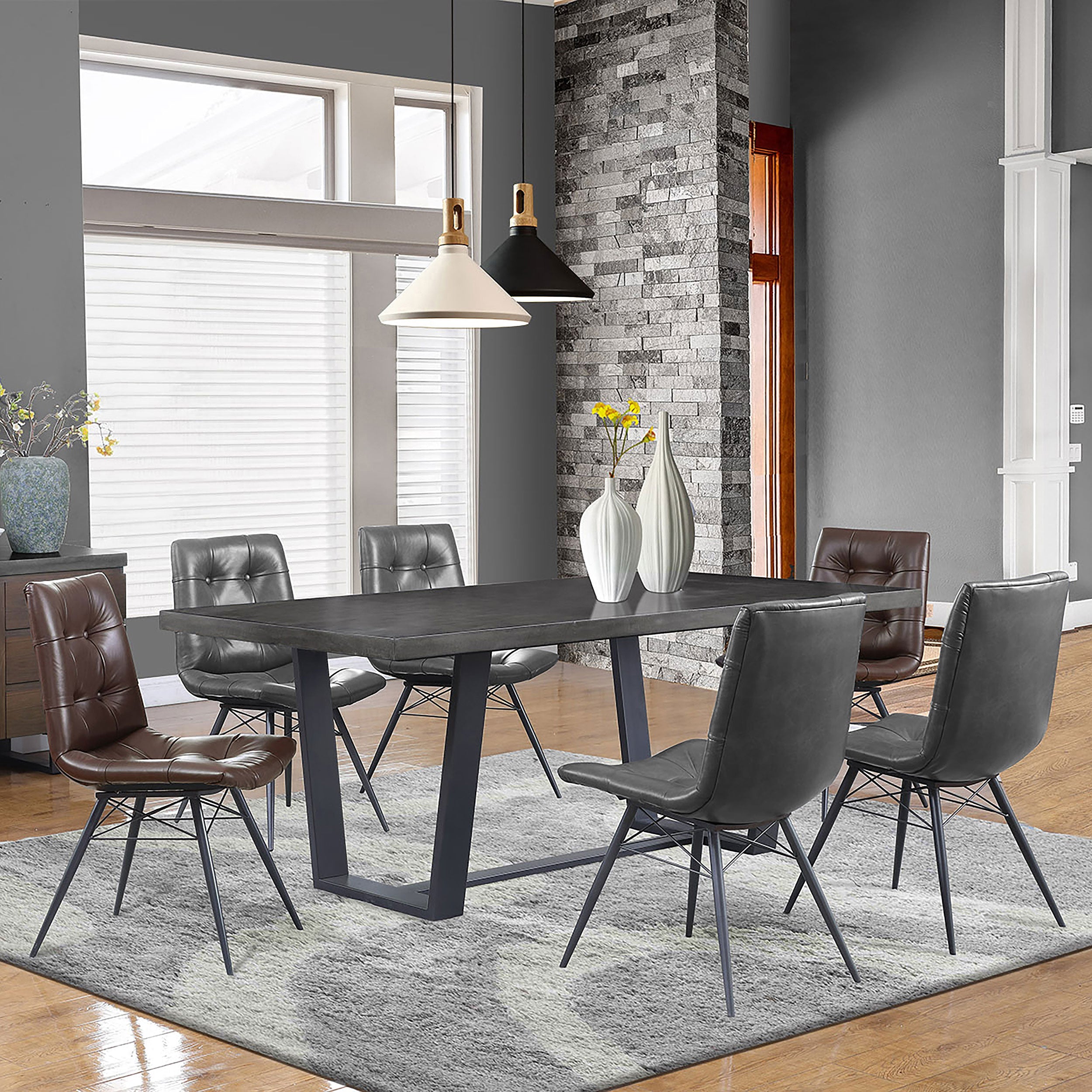 Aiken Tufted Dining Chairs Charcoal (Set of 4)