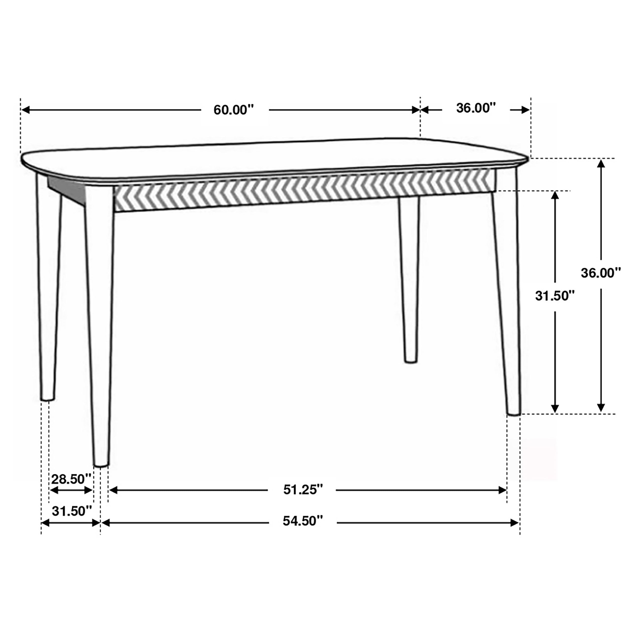 Partridge  Rectangular Counter Height Dining Set Natural Sheesham and Camel