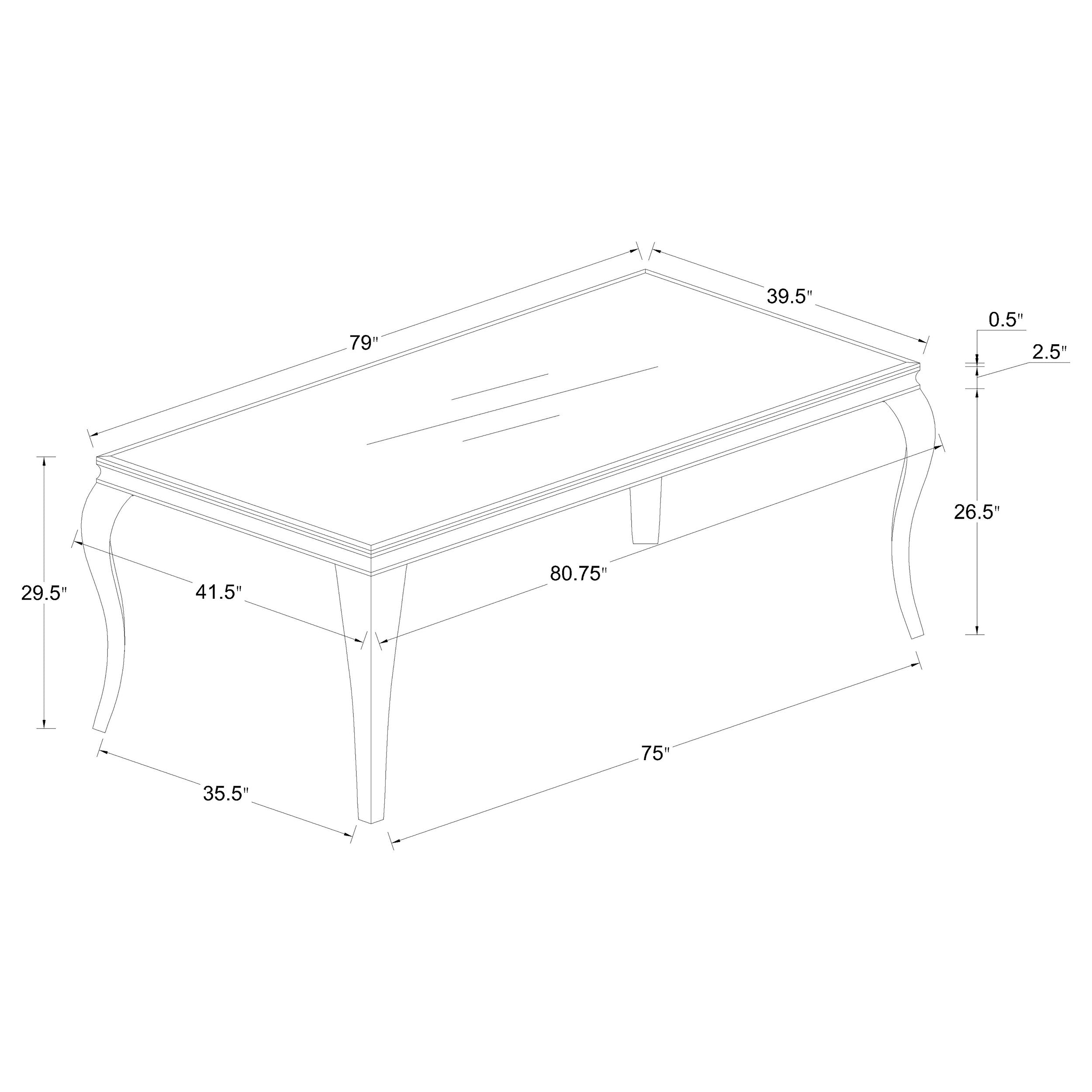 Carone  81" Rectangular Dining Set Black and Chrome