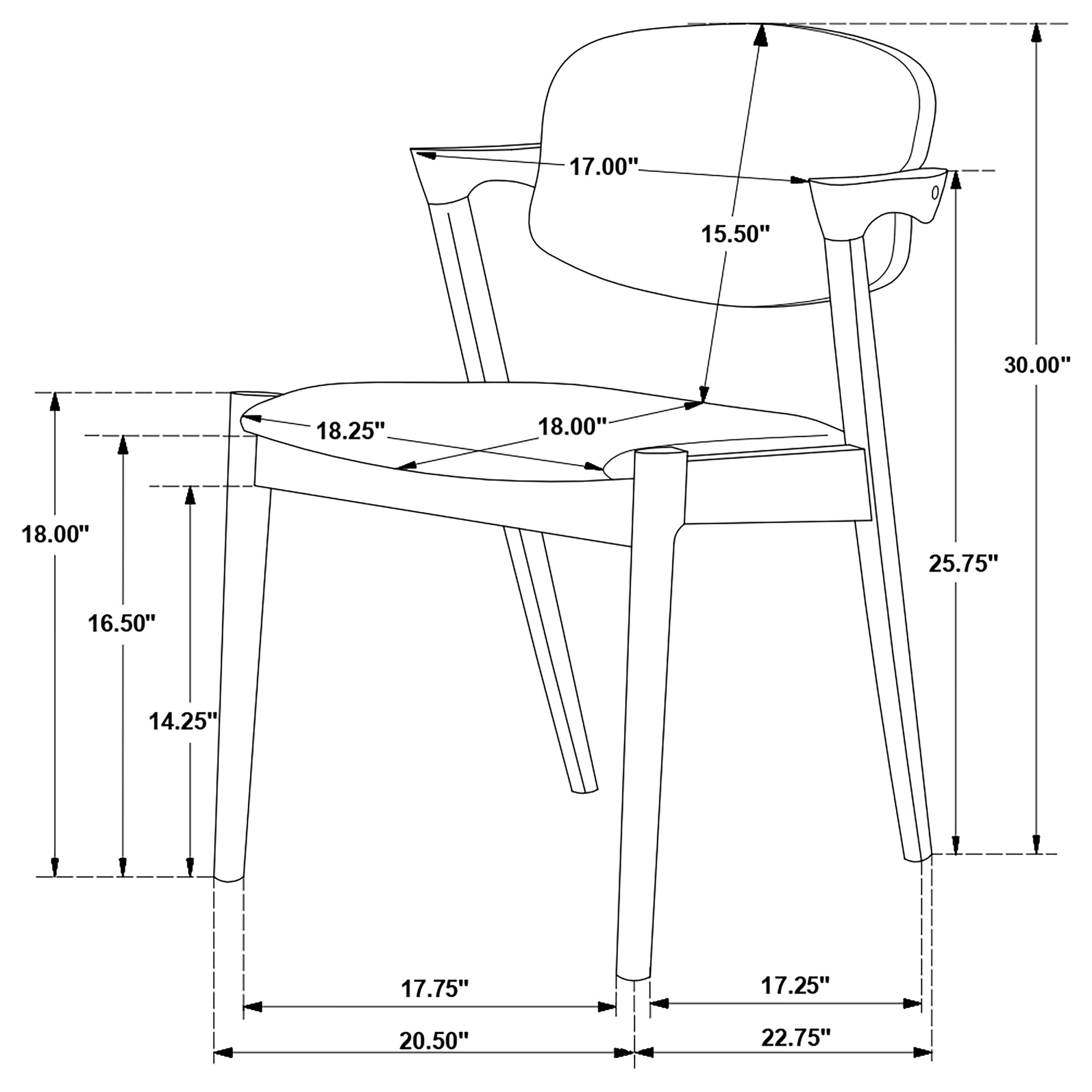 Stevie  Rectangular Dining Set White and Black