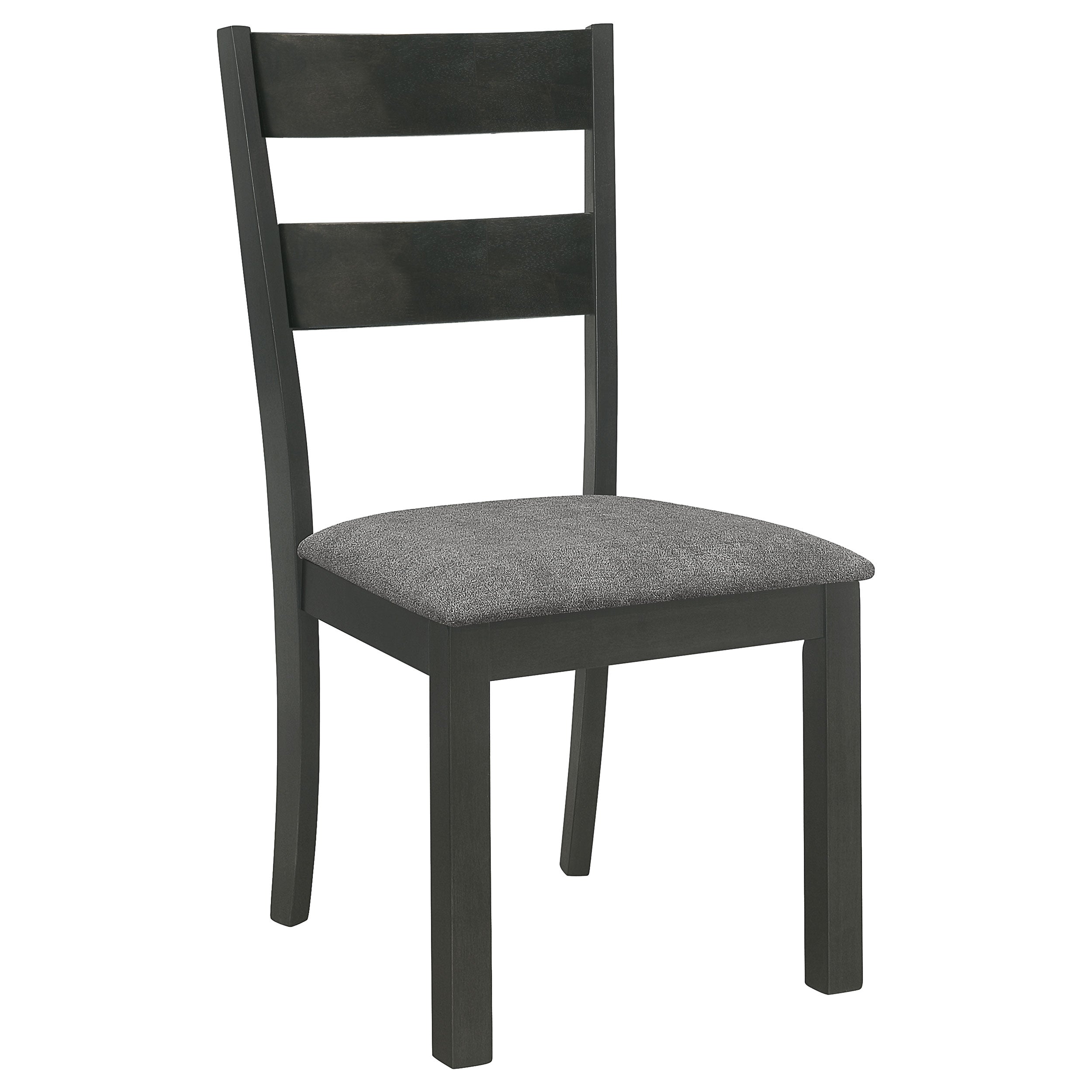 Jakob Upholstered Side Chairs with Ladder Back (Set of 2) Grey and Black