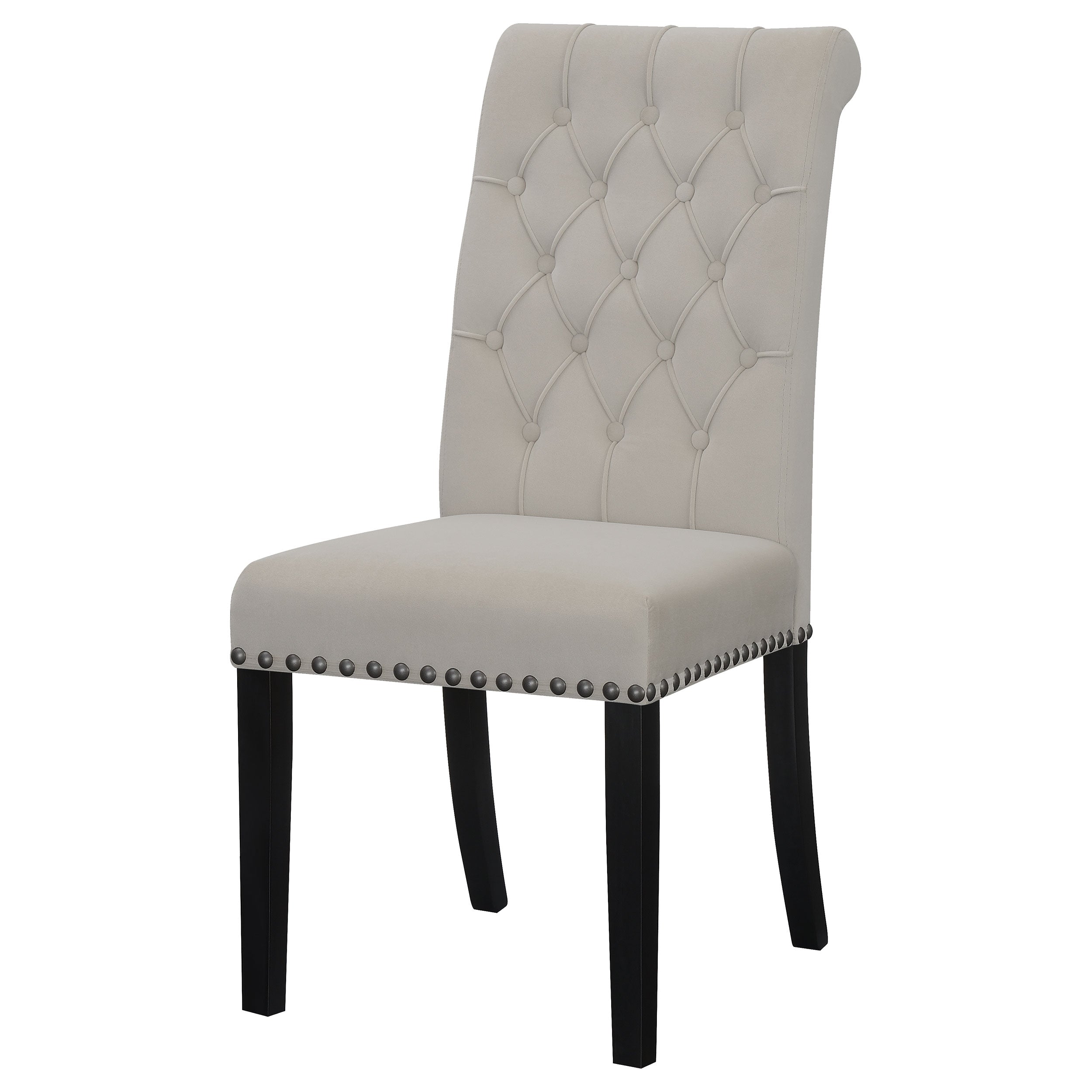 Alana Upholstered Tufted Side Chairs with Nailhead Trim (Set of 2)