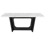 Osborne 72-inch Marble Top Dining Table Rustic Espresso