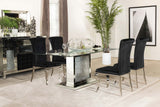 Marilyn  Rectangular Dining Set Mirror and Black