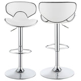 Edenton Upholstered Adjustable Bar Stool Black (Set of 2)