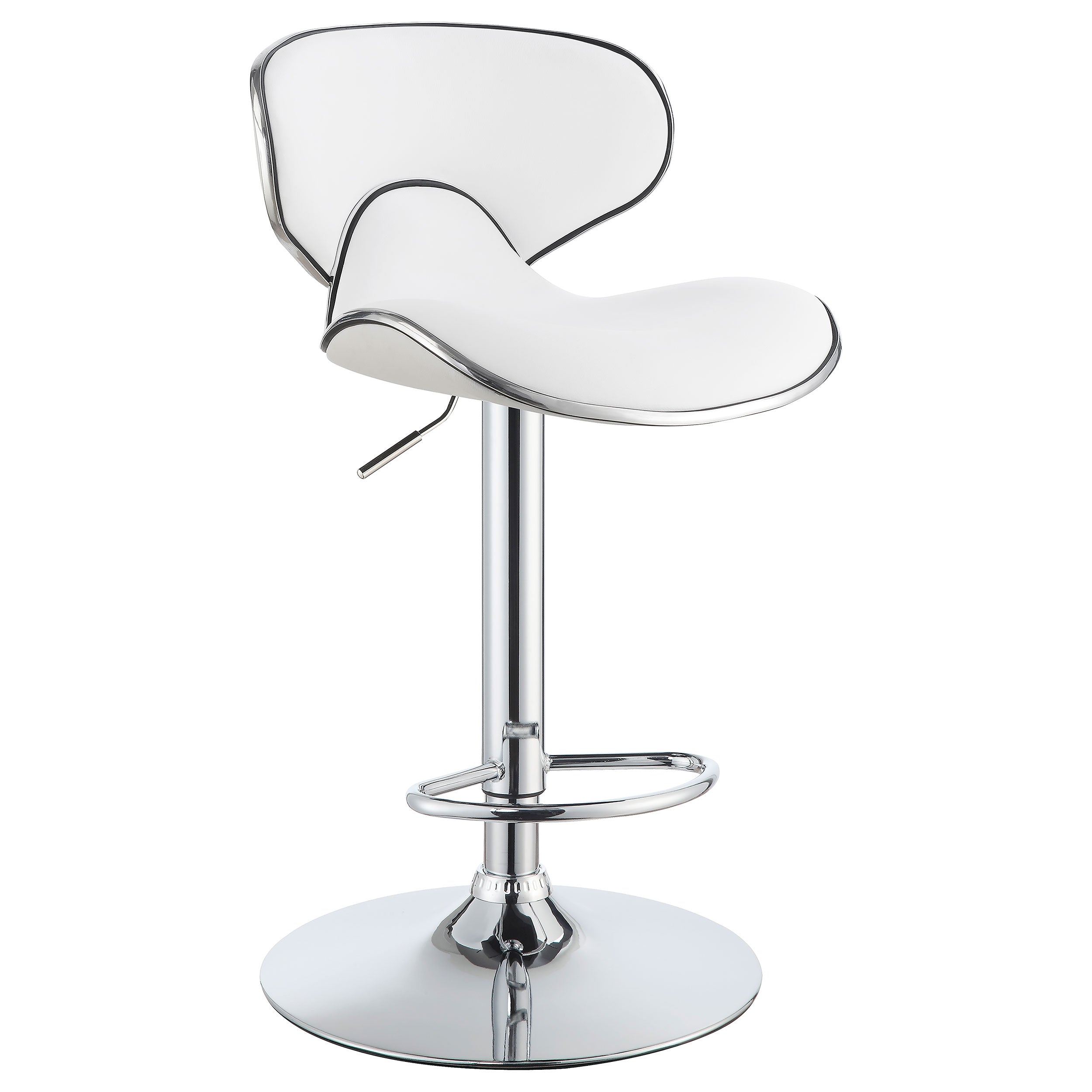 Edenton Upholstered Adjustable Bar Stool Black (Set of 2)