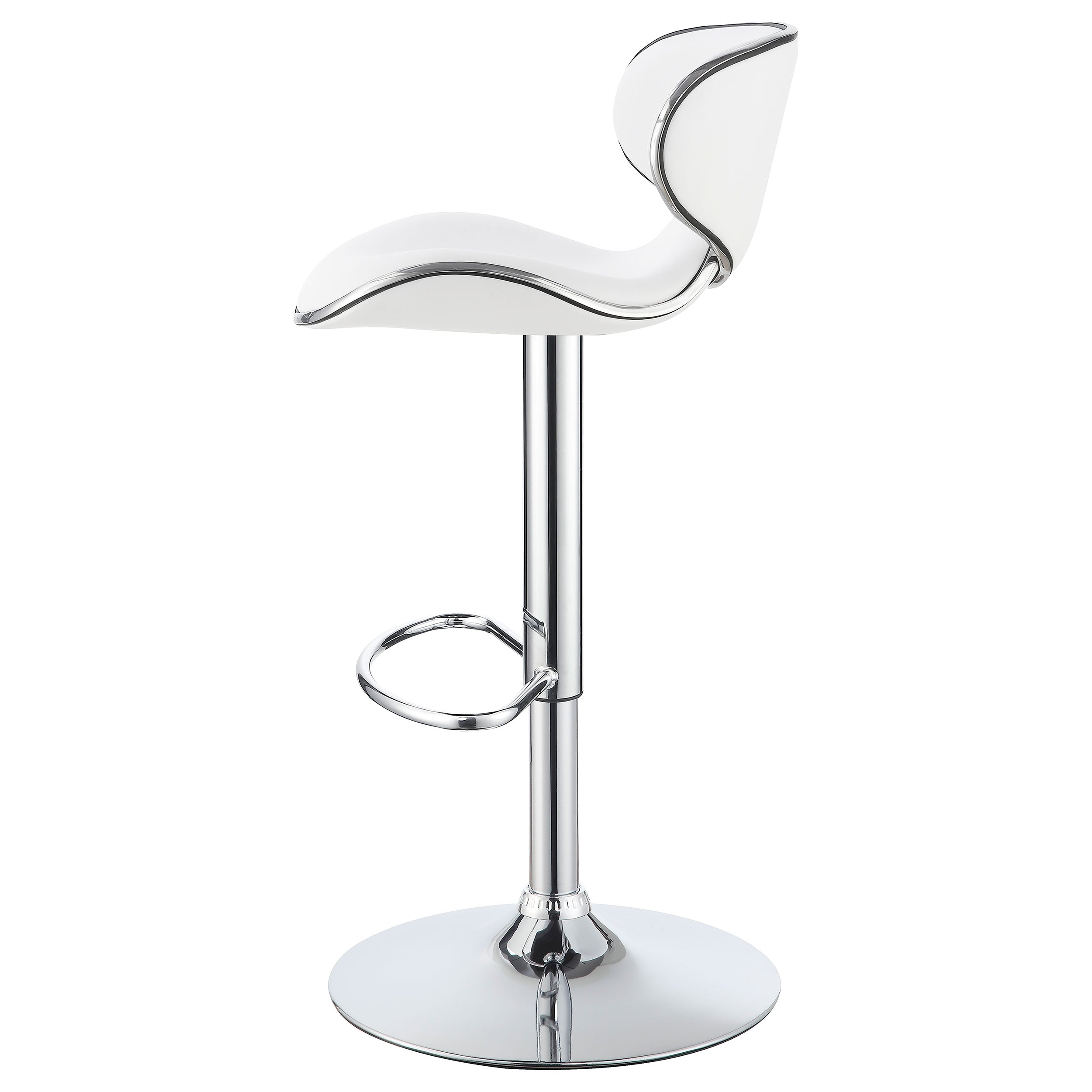 Edenton Upholstered Adjustable Bar Stool Black (Set of 2)