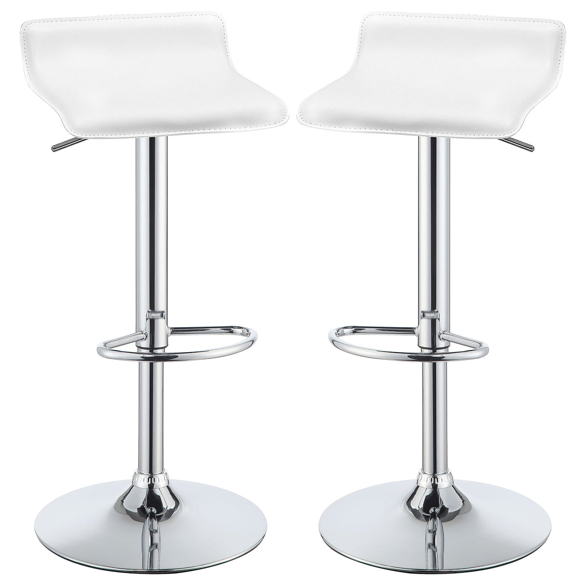 Bidwell Upholstered Adjustable Bar Stool Black (Set of 2)