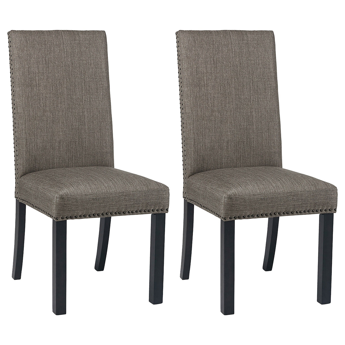 Hubbard Upholstered Side Chairs Charcoal (Set of 2)