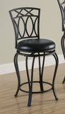 Adamsville Upholstered Swivel Bar Stool Black