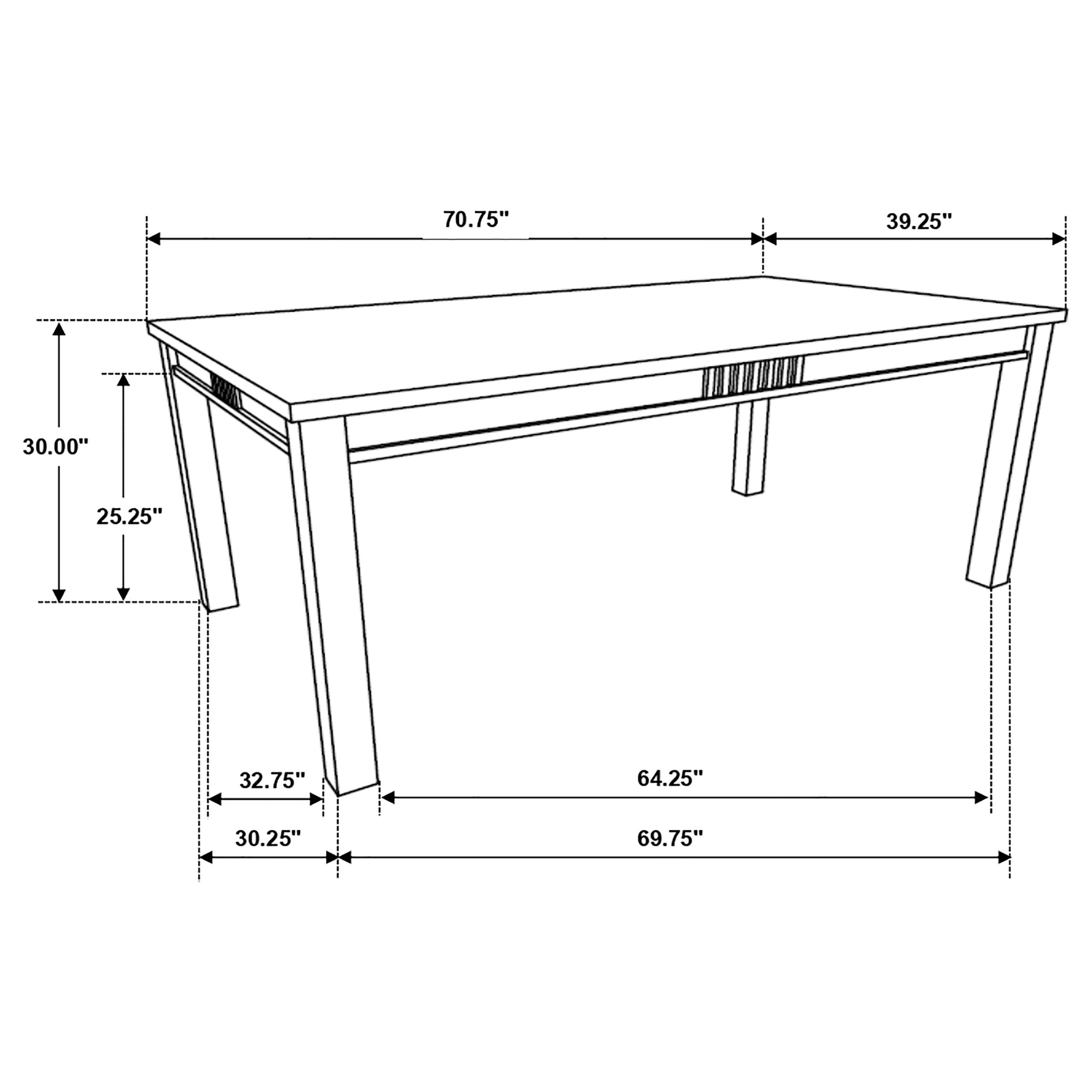 Marbrisa  Rectangular Dining Table Set Matte Black