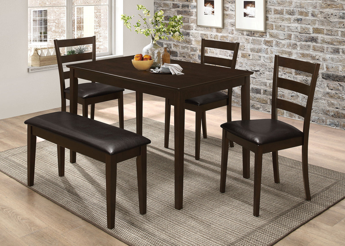 Guillen  Rectangular Dining Table Set Cappuccino