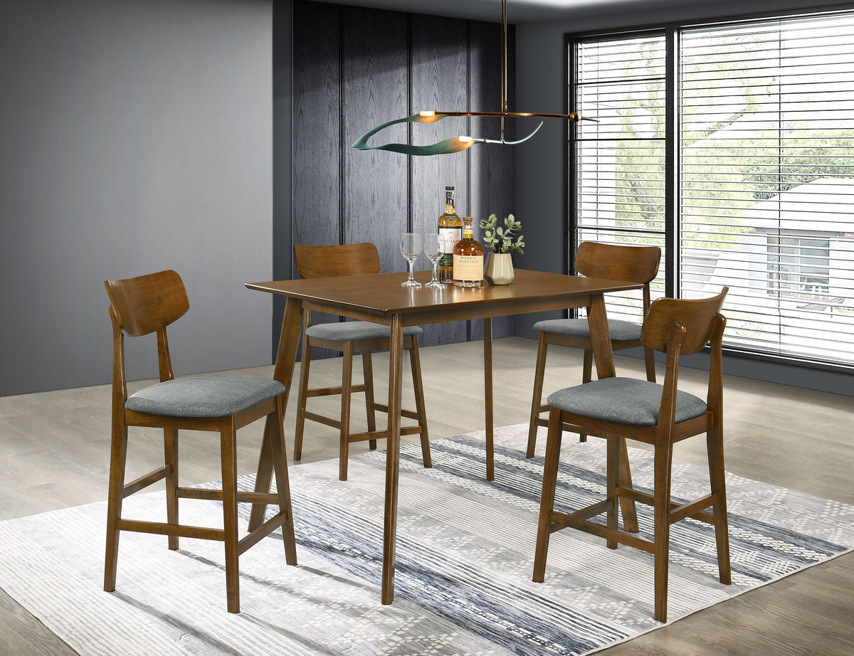 Robbie  47-inch Counter Height Dining Set Walnut