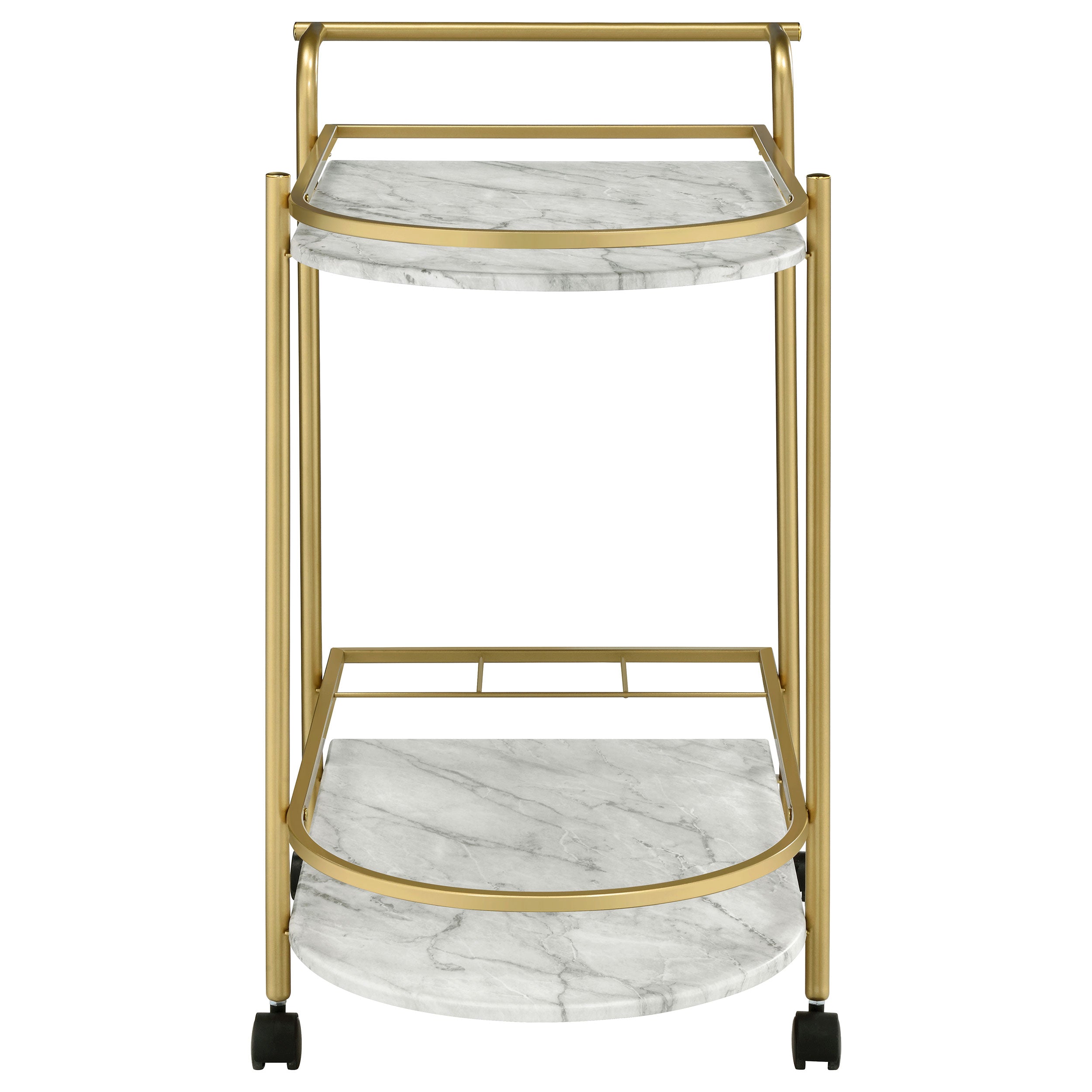 Desiree 2-tier Bar Cart with Casters Black