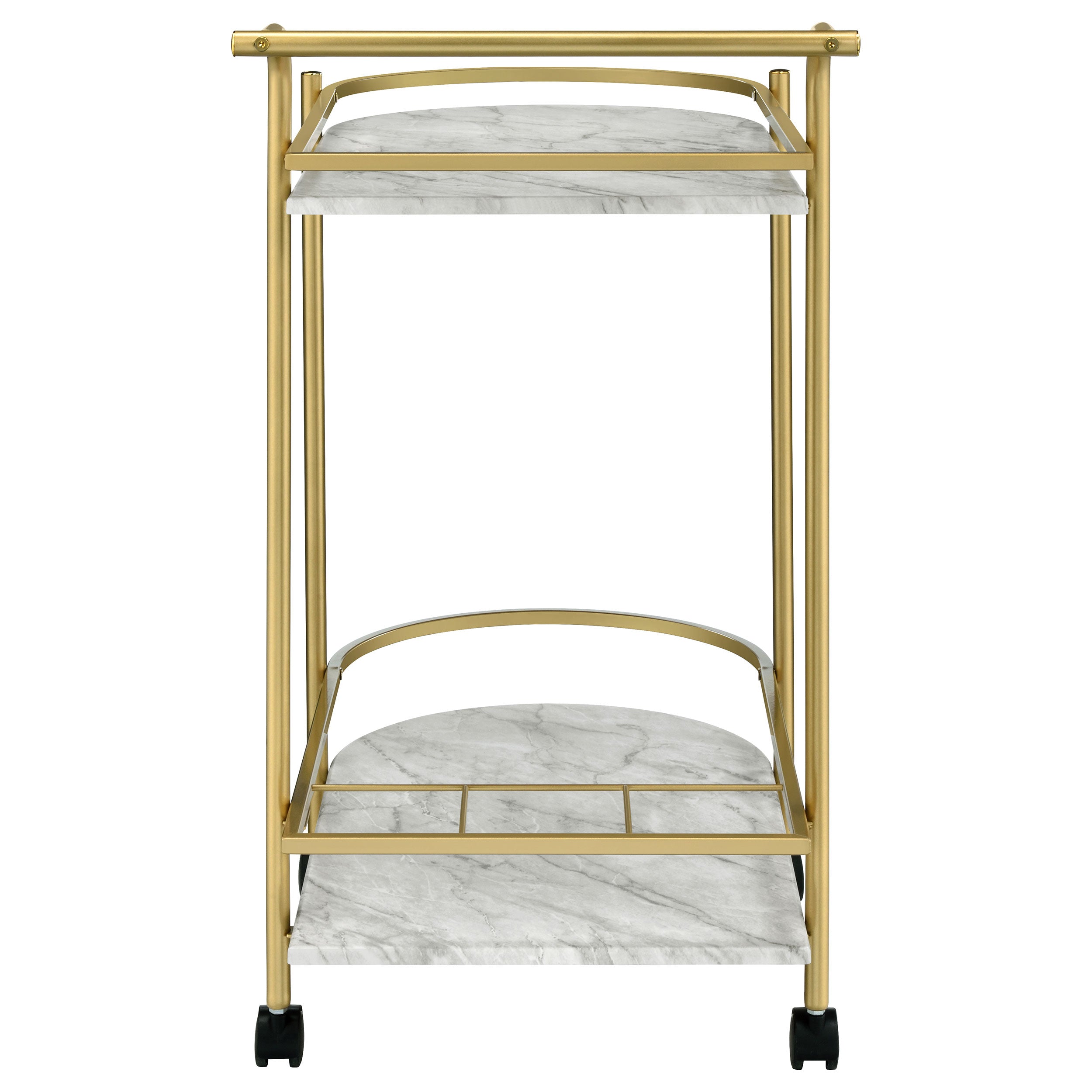 Desiree 2-tier Bar Cart with Casters Black