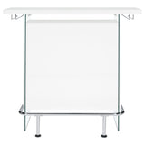 Acosta Freestanding Home Bar Wine Cabinet White High Gloss