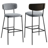 Elison Pub Height Bar Stool Grey (Set of 2)