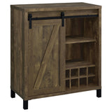 Arlington Bar Cabinet with Sliding Door Rustic Oak