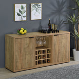 Jamestown 2-door Dining Sideboard Buffet with Wine Storage Mango Brown