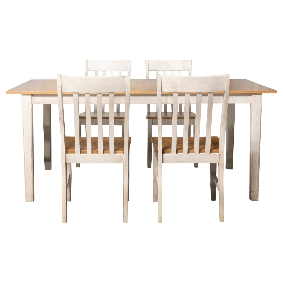 Kirby  Dining Set Natural and Rustic Off White