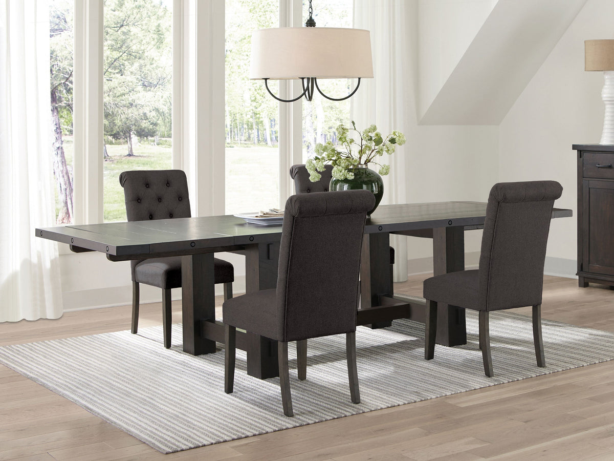 Calandra  Rectangular Dining Set with Extension Leaf Vintage Java and Grey